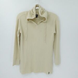 Patagonia‎ Shirt Womens Small Cream Hooded Waffle Knit Lounge Outdoor